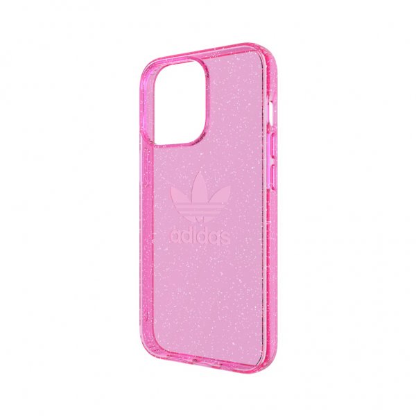 Adidas iPhone 13 Pro Skal Protective Clear Case Glitter Rosa