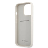 Ferrari iPhone 13 Pro Skal Real Carbon Metal Logo Silver