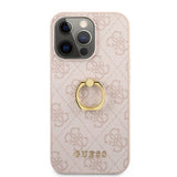 Guess iPhone 13 Pro Skal Ring Stand Rosa