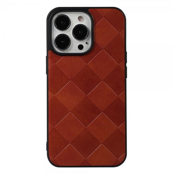 iPhone 13 Pro Skal Rutmönster Brun