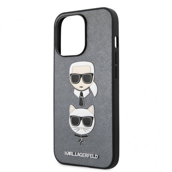 Karl Lagerfeld iPhone 13 Pro Skal Saffiano Silver