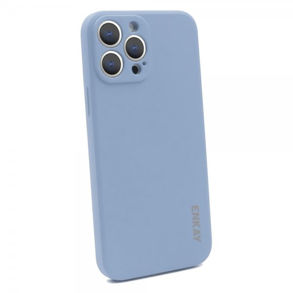Enkay iPhone 13 Pro Skal Silicone Ljusblå
