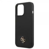 Guess iPhone 13 Pro Skal Silicone Metal Logo 4G Svart