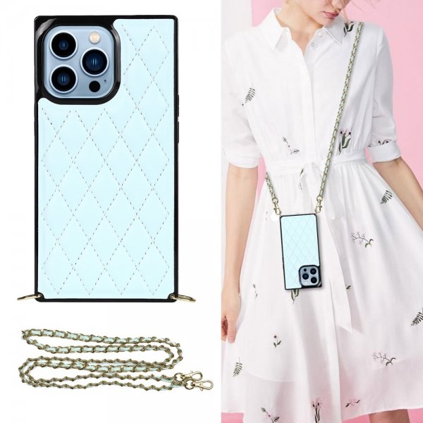 iPhone 13 Pro Skal Square med Strap Blå