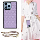 iPhone 13 Pro Skal Square med Strap Lila