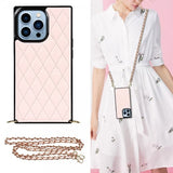 iPhone 13 Pro Skal Square med Strap Rosa