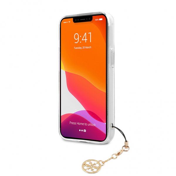 Guess iPhone 13 Pro Skal Stripe Charm Brun