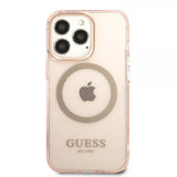 Guess iPhone 13 Pro Skal Translucent MagSafe Rosa