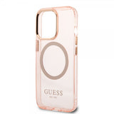 Guess iPhone 13 Pro Skal Translucent MagSafe Rosa