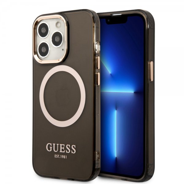 Guess iPhone 13 Pro Skal Translucent MagSafe Svart
