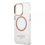 Guess iPhone 13 Pro Skal Transparent MagSafe Guld Transparent