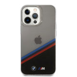 BMW iPhone 13 Pro Skal Tricolor Stripe Transparent Svart