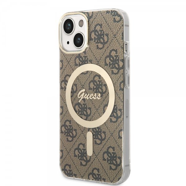 Guess iPhone 13 Skal 4G Pattern MagSafe Brun