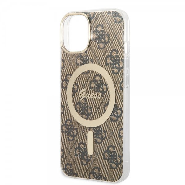 Guess iPhone 13 Skal 4G Pattern MagSafe Brun