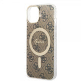 Guess iPhone 13 Skal 4G Pattern MagSafe Brun