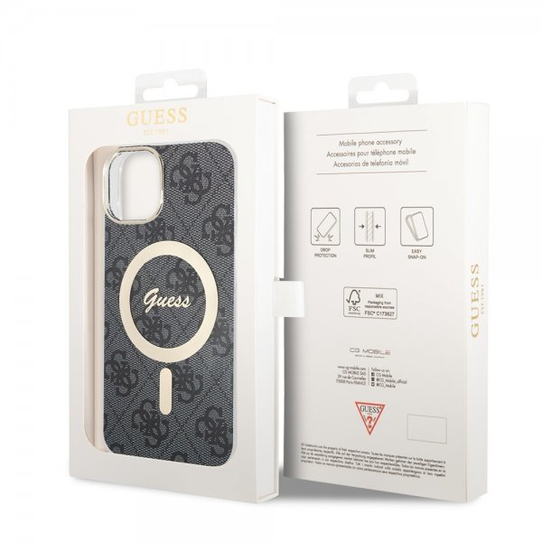 Guess iPhone 13 Skal 4G Pattern MagSafe Svart