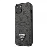 Guess iPhone 13 Skal Double Cardslot Metal Triangle Svart