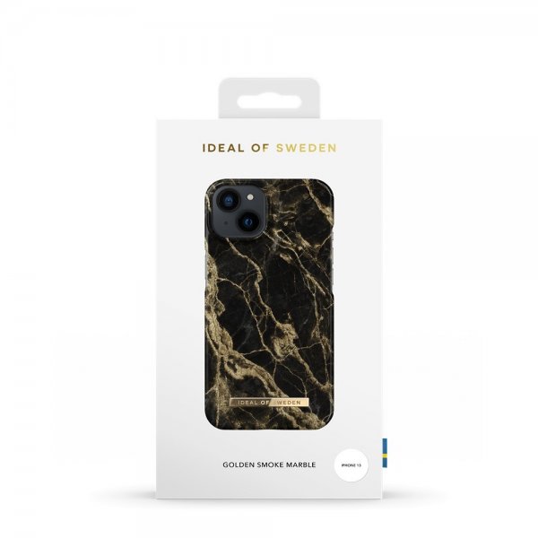 Ideal of Sweden iPhone 13 Skal Fashion Case Golden Smoke Marble