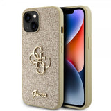 Guess iPhone 13 Skal Fixed Glitter Guld