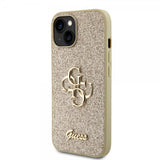 Guess iPhone 13 Skal Fixed Glitter Guld