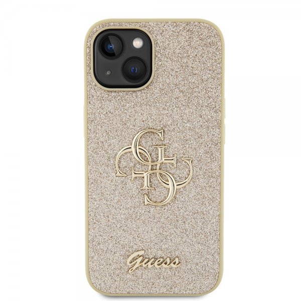 Guess iPhone 13 Skal Fixed Glitter Guld