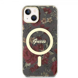 Guess iPhone 13 Skal Flower MagSafe Kaki