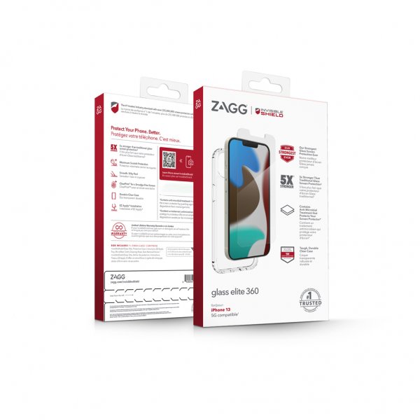 ZAGG InvisibleShield iPhone 13 Skal med skärmskydd Glass Elite 360