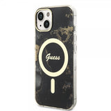 Guess iPhone 13 Skal Golden Marble MagSafe Svart