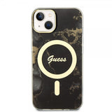 Guess iPhone 13 Skal Golden Marble MagSafe Svart