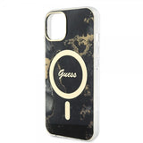 Guess iPhone 13 Skal Golden Marble MagSafe Svart