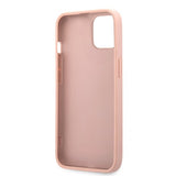Guess iPhone 13 Skal Hot Stamp Metal Logo Rosa