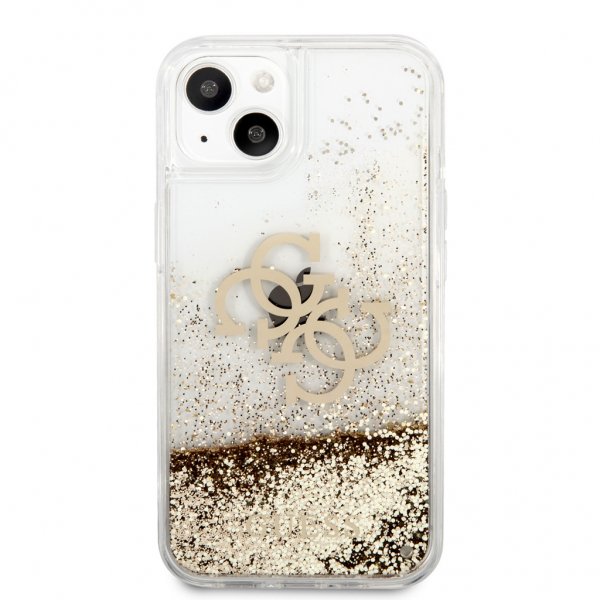 Guess iPhone 13 Skal Liquid Glitter Guld