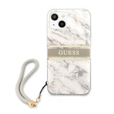 Guess iPhone 13 Skal Marble Design Stripe Grå