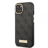 Guess iPhone 13 Skal Metal Plate Logo MagSafe Svart