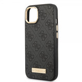 Guess iPhone 13 Skal Metal Plate Logo MagSafe Svart