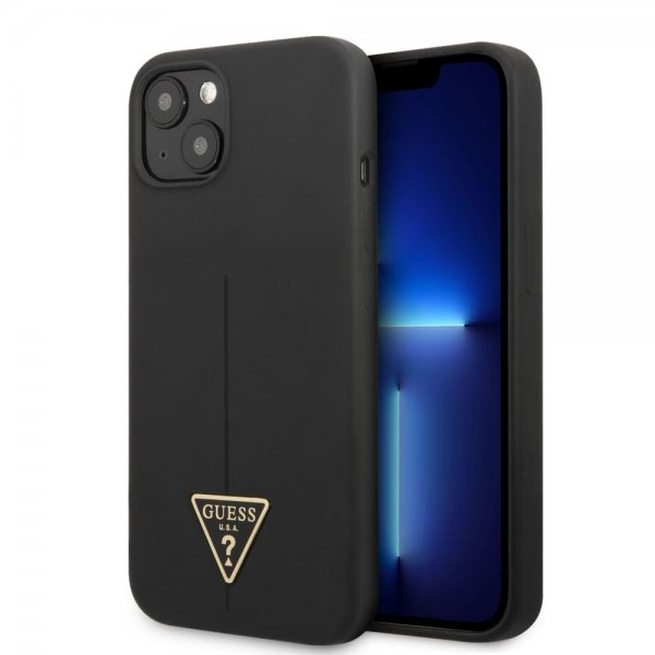 Guess iPhone 13 Skal Metal Triangle Svart