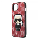 Karl Lagerfeld iPhone 13 Skal Monogram Iconic Patch Röd