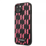Karl Lagerfeld iPhone 13 Skal Monogram Pattern Rosa