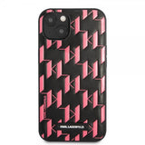 Karl Lagerfeld iPhone 13 Skal Monogram Pattern Rosa