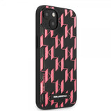 Karl Lagerfeld iPhone 13 Skal Monogram Pattern Rosa