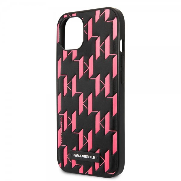 Karl Lagerfeld iPhone 13 Skal Monogram Pattern Rosa