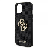 Guess iPhone 13 Skal Perforated Glitter Svart