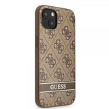 Guess iPhone 13 Skal Printed Stripe Bottom Brun