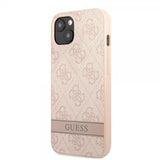 Guess iPhone 13 Skal Printed Stripe Bottom Rosa