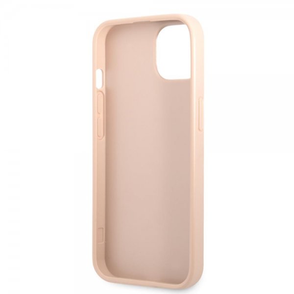 Guess iPhone 13 Skal Printed Stripe Bottom Rosa