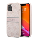 Guess iPhone 13 Skal Printed Stripe Rosa