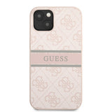 Guess iPhone 13 Skal Printed Stripe Rosa