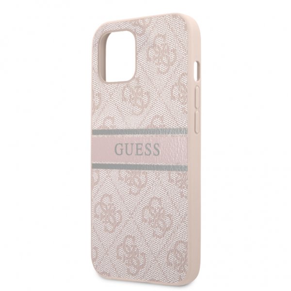 Guess iPhone 13 Skal Printed Stripe Rosa