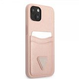 Guess iPhone 13 Skal Saffiano Double Cardslot Rosa