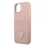 Guess iPhone 13 Skal Saffiano Double Cardslot Rosa